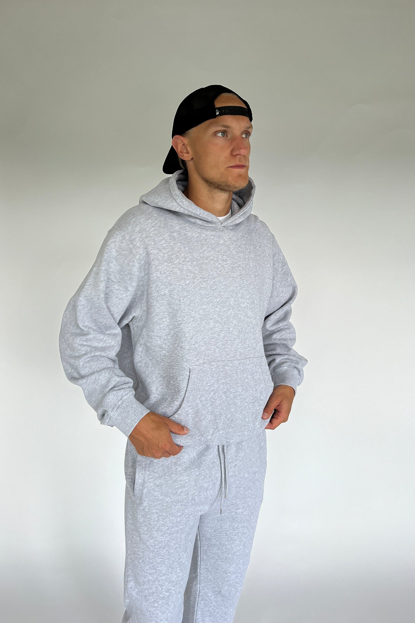 Light Grey Melange Hoodie